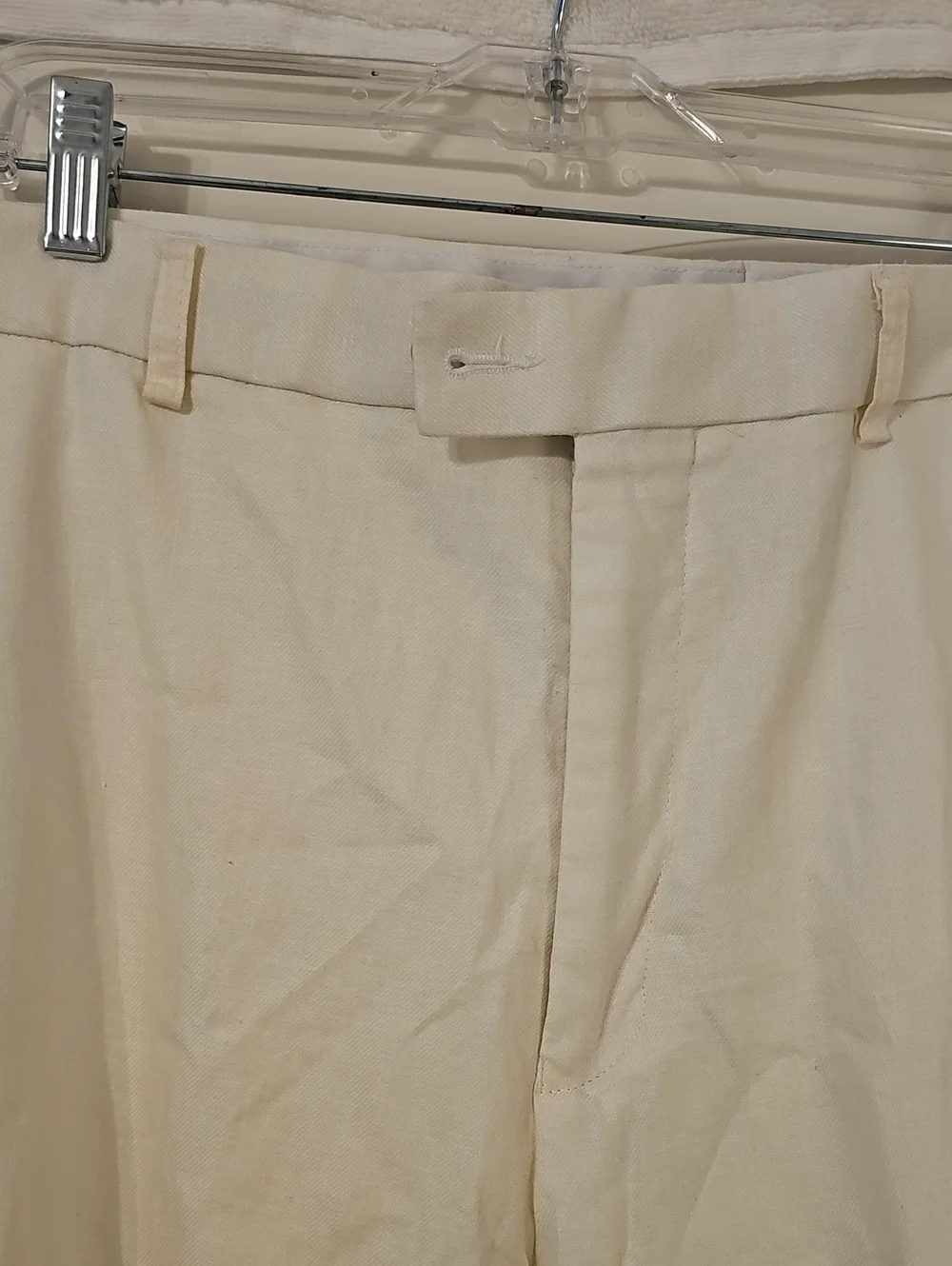 Stacy Adams Off-White Linen-Blend Trousers